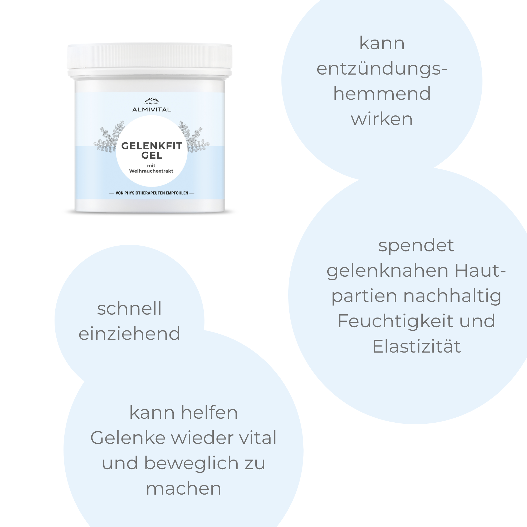ALMIVITAL Gelenkfit Gel mit Weihrauchextrakt 250ml - Wohltuende Pflege für Gelenke mit Weihrauch
