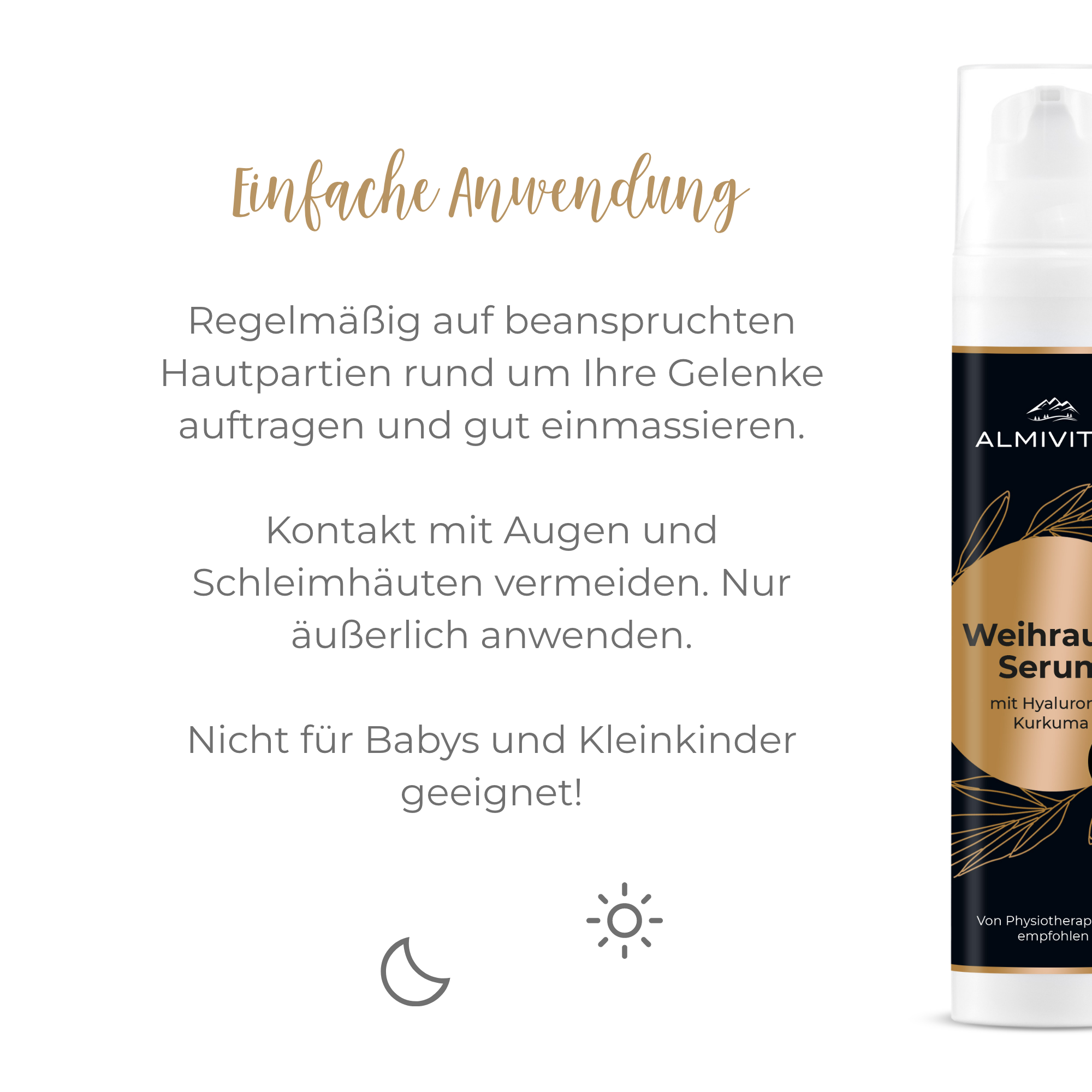 ALMIVITAL Weihrauch Serum mit Hyaluron und Kurkuma, 200ml