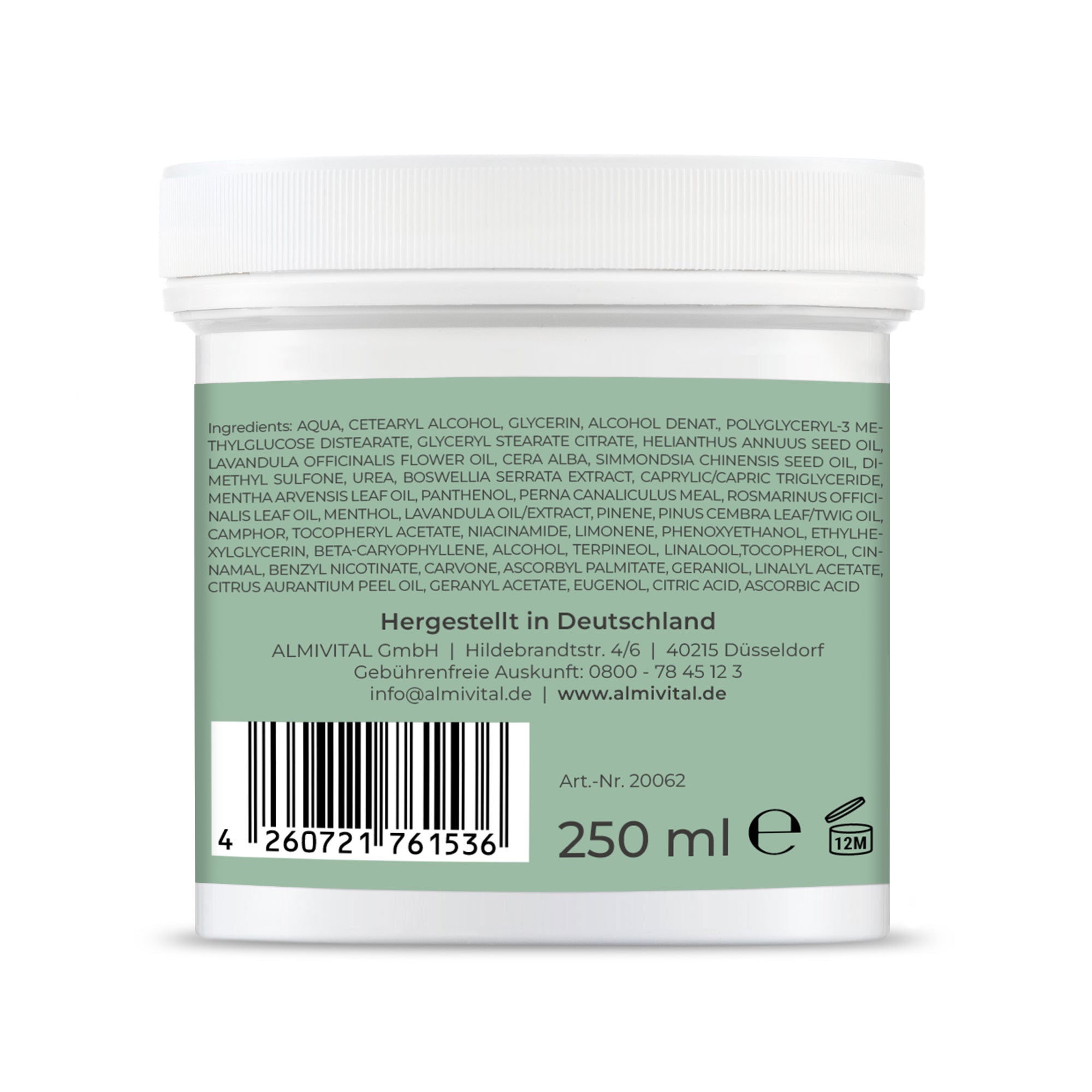 ALMIVITAL Finger & Fußgelenksalbe mit Zirbelkieferöl und MSM 250ml