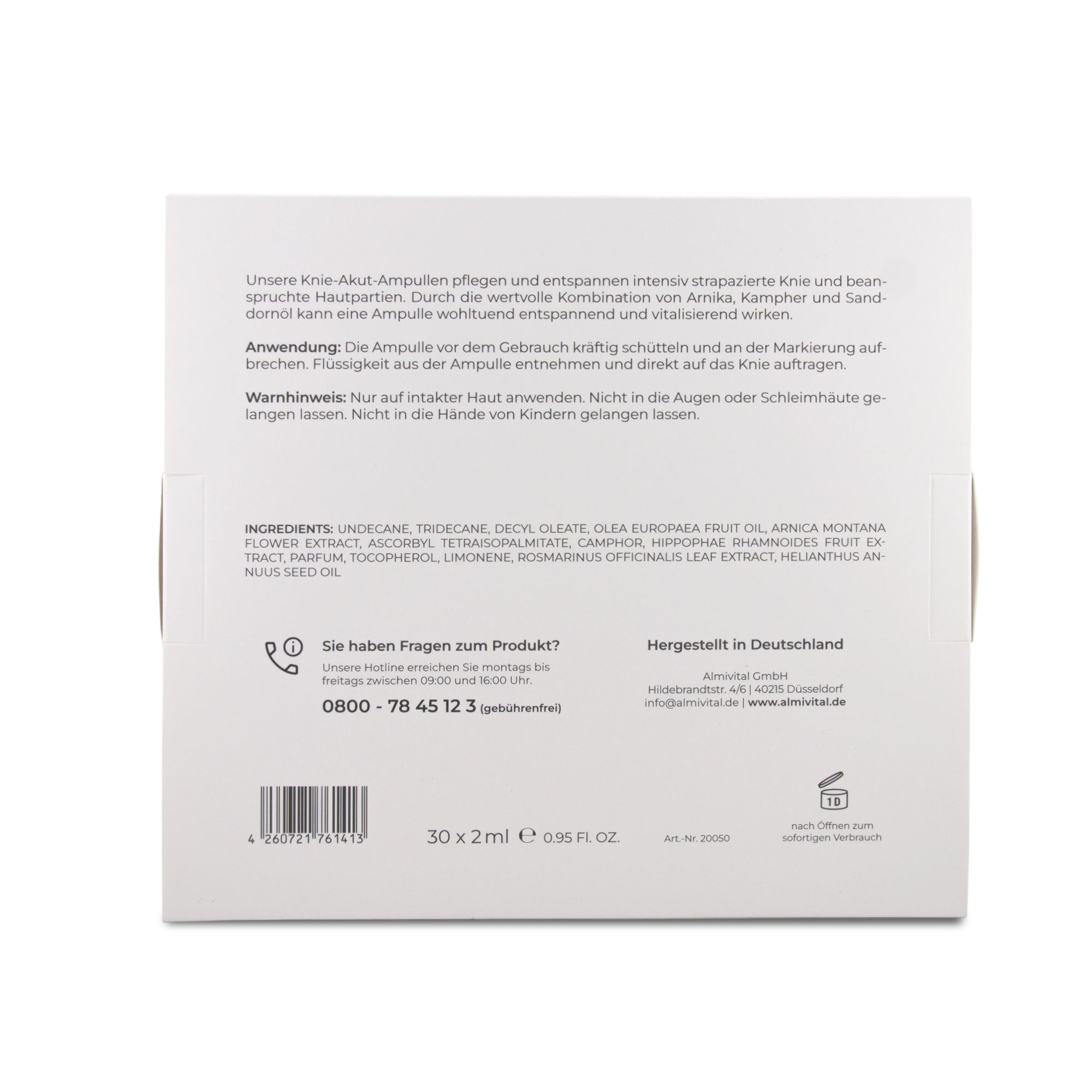 ALMIVITAL Knie Akut Ampullen 30x 2ml – Tiefenwirksame Pflege für beanspruchte Knie