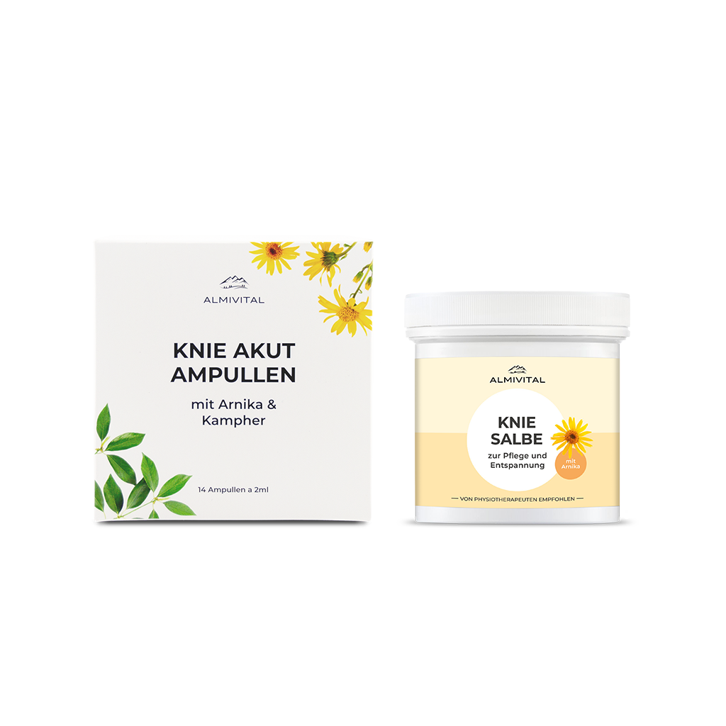 ALMIVITAL Knie Set- Akut Ampullen 14x 2ml und Kniesalbe 250ml
