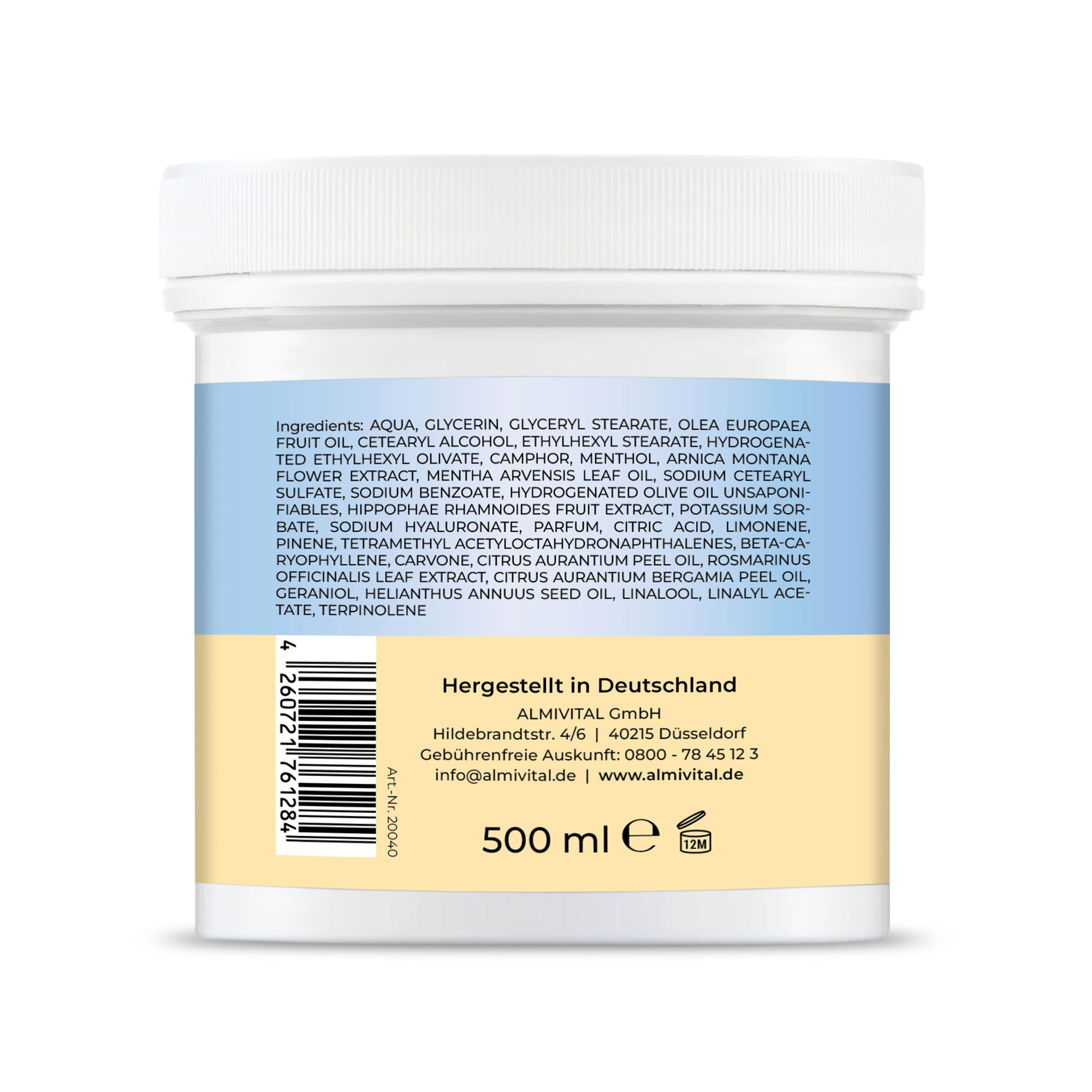 ALMIVITAL Kühlende Kniesalbe Forte – Pflege & Frische für strapazierte Knie 500ml