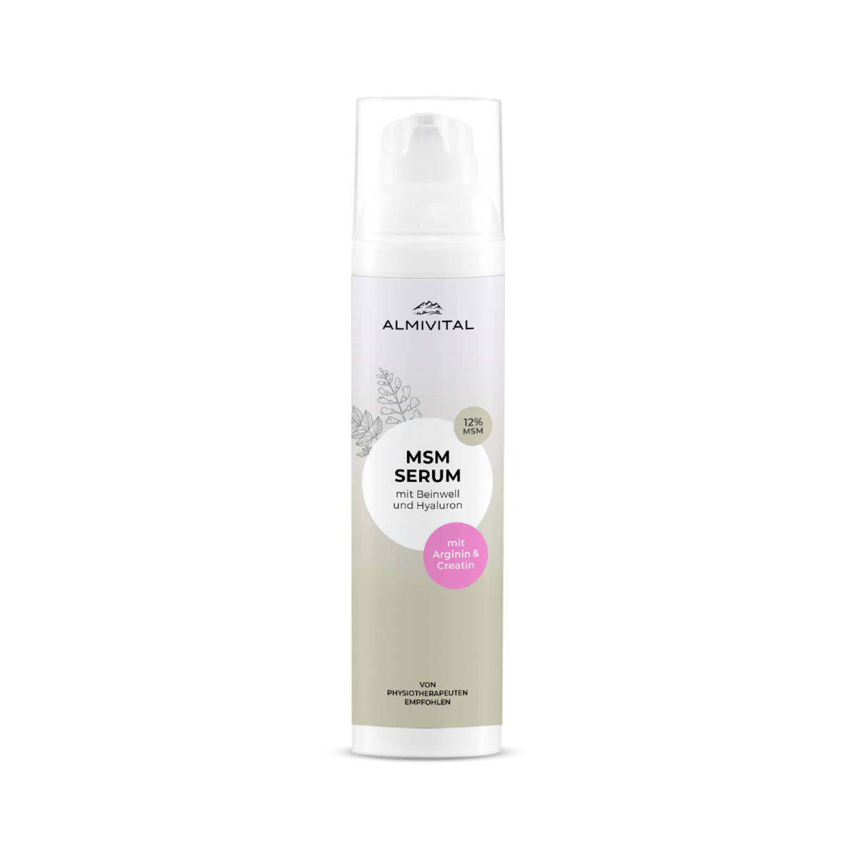 ALMIVITAL MSM Serum mit 12% MSM, Hyaluron, Beinwell, Arginin & Creatin 200ml
