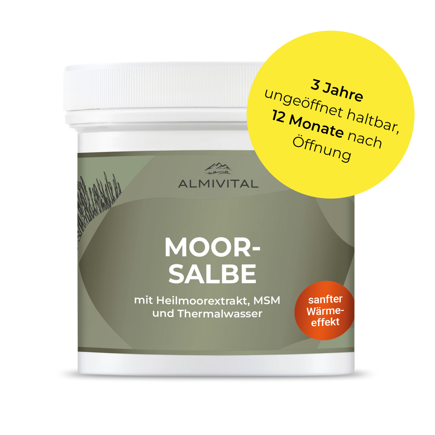 ALMIVITAL Heilmoorsalbe 500ml – Intensive Pflege mit 6 Stunden Wärmeeffekt, Heilmoorextrakt und MSM