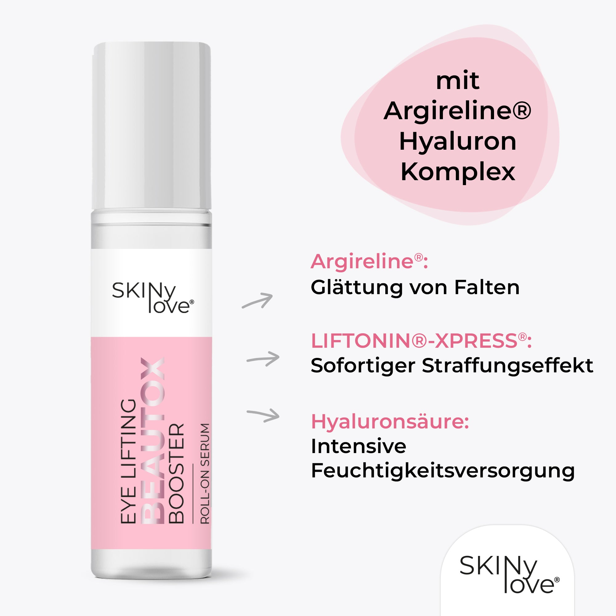 SKINylove® Beautox Roll-On Serum (10 ml) – Sofortige Glättung und Anti-Aging-Pflege für die Augenpartie