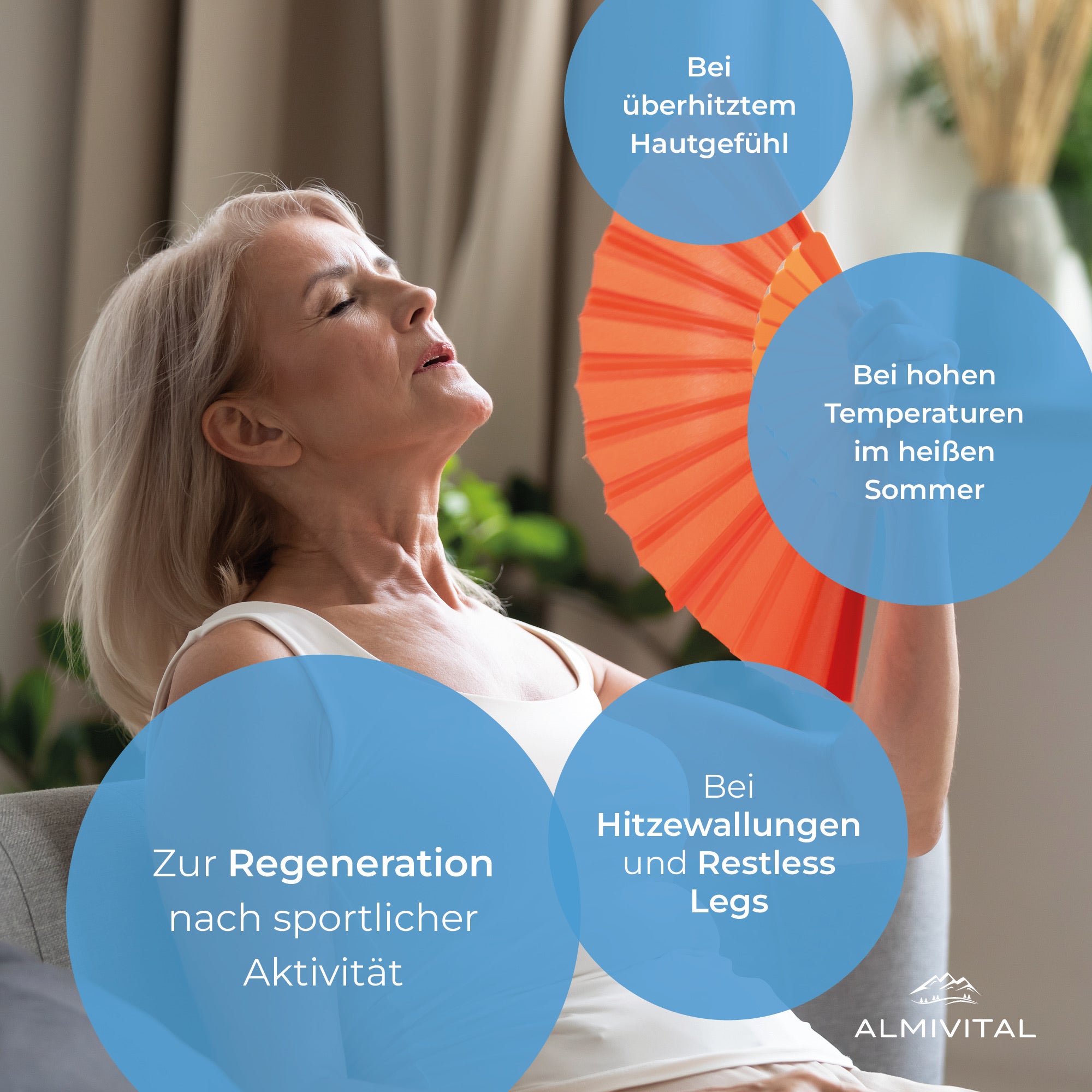 ALMIVITAL Kühl Roll-On 50 ml – mit Minze, Menthol und Kampher