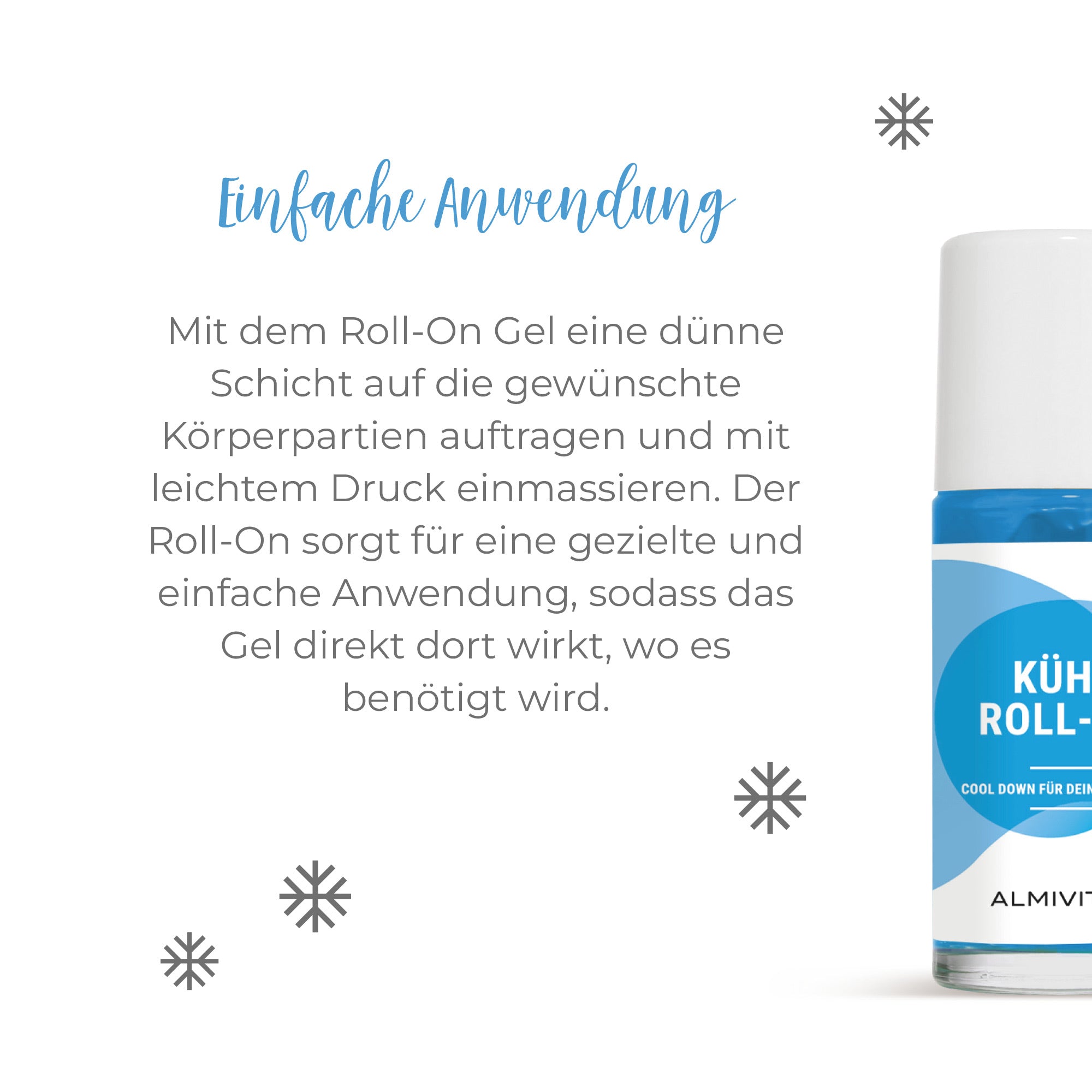 ALMIVITAL Kühl Roll-On 50 ml – mit Minze, Menthol und Kampher