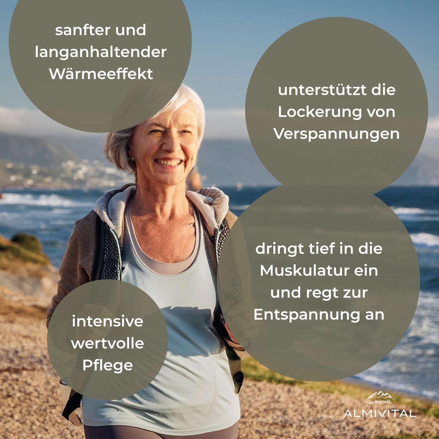 ALMIVITAL Heilmoorsalbe 500ml – Intensive Pflege mit 6 Stunden Wärmeeffekt, Heilmoorextrakt und MSM