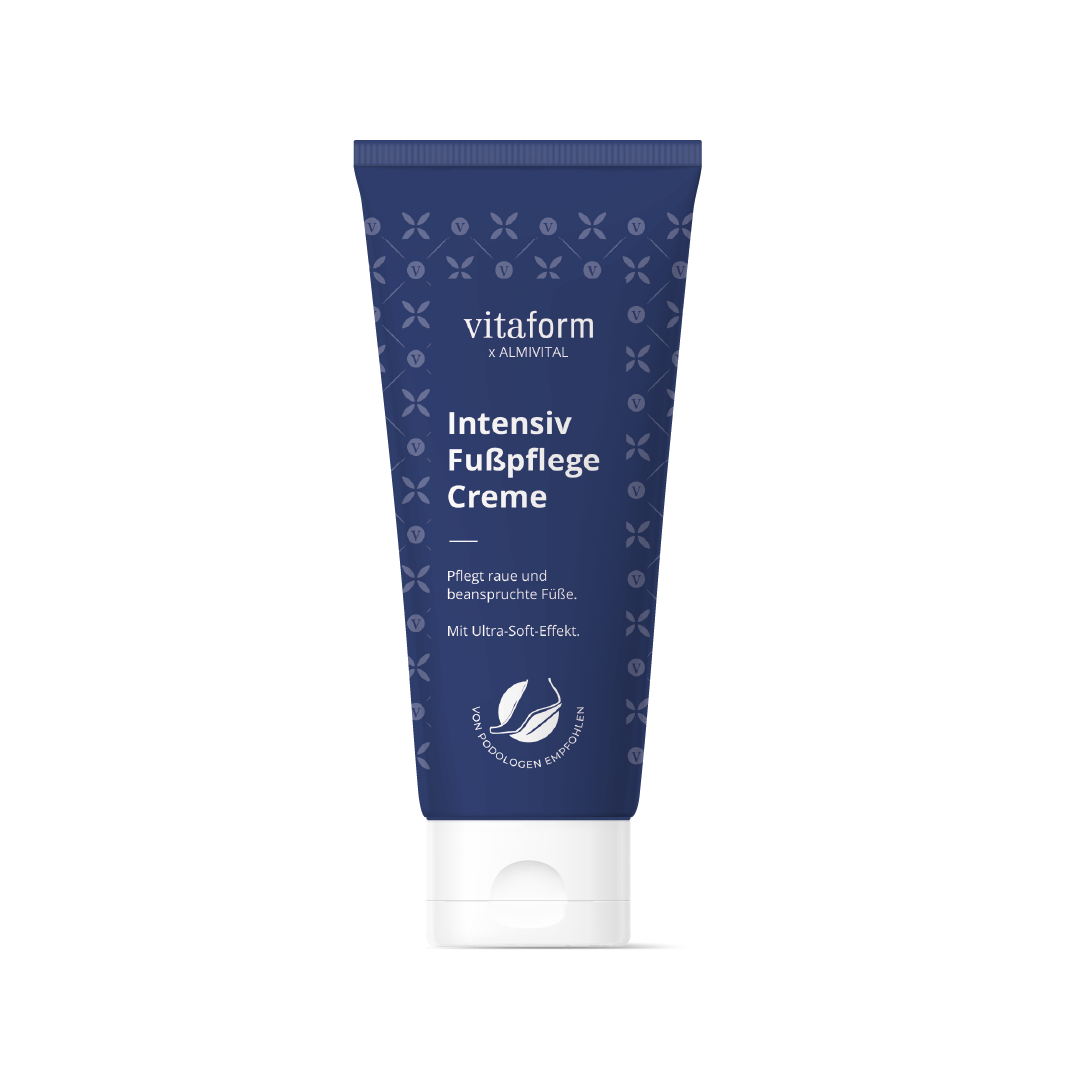 VITAFORM x ALMIVITAL Intensiv Fußpflege-Creme 200 ml – Belebt und pflegt müde Füße mit Salicylsäure