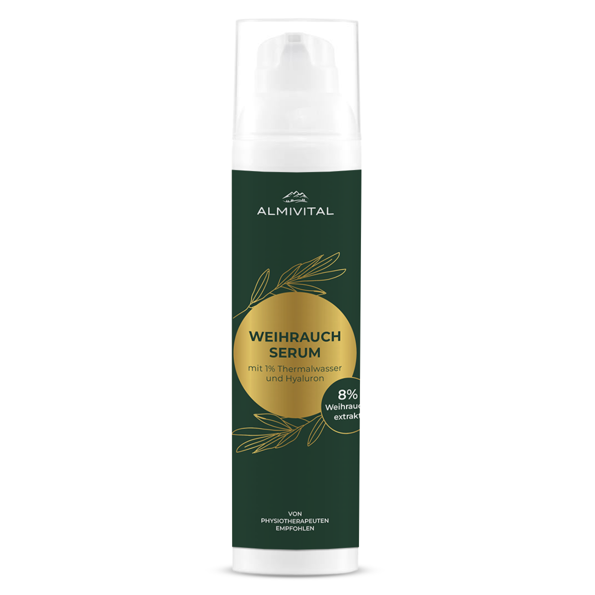 ALMIVITAL Weihrauch Serum mit Hyaluron, 8% Weihrauchrauch Extrakt und 1% Thermalwasser, 200ml