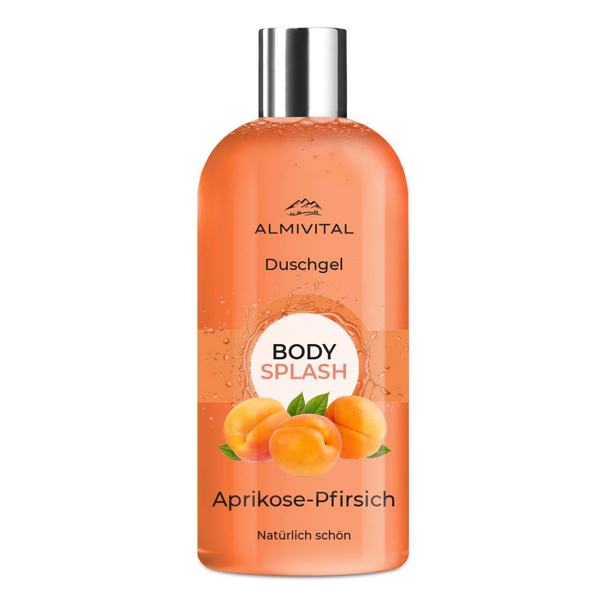 ALMIVITAL Bodysplash Aprikose-Pfirsich Duschgel 500 ml – Fruchtige Pflege für samtweiche Haut