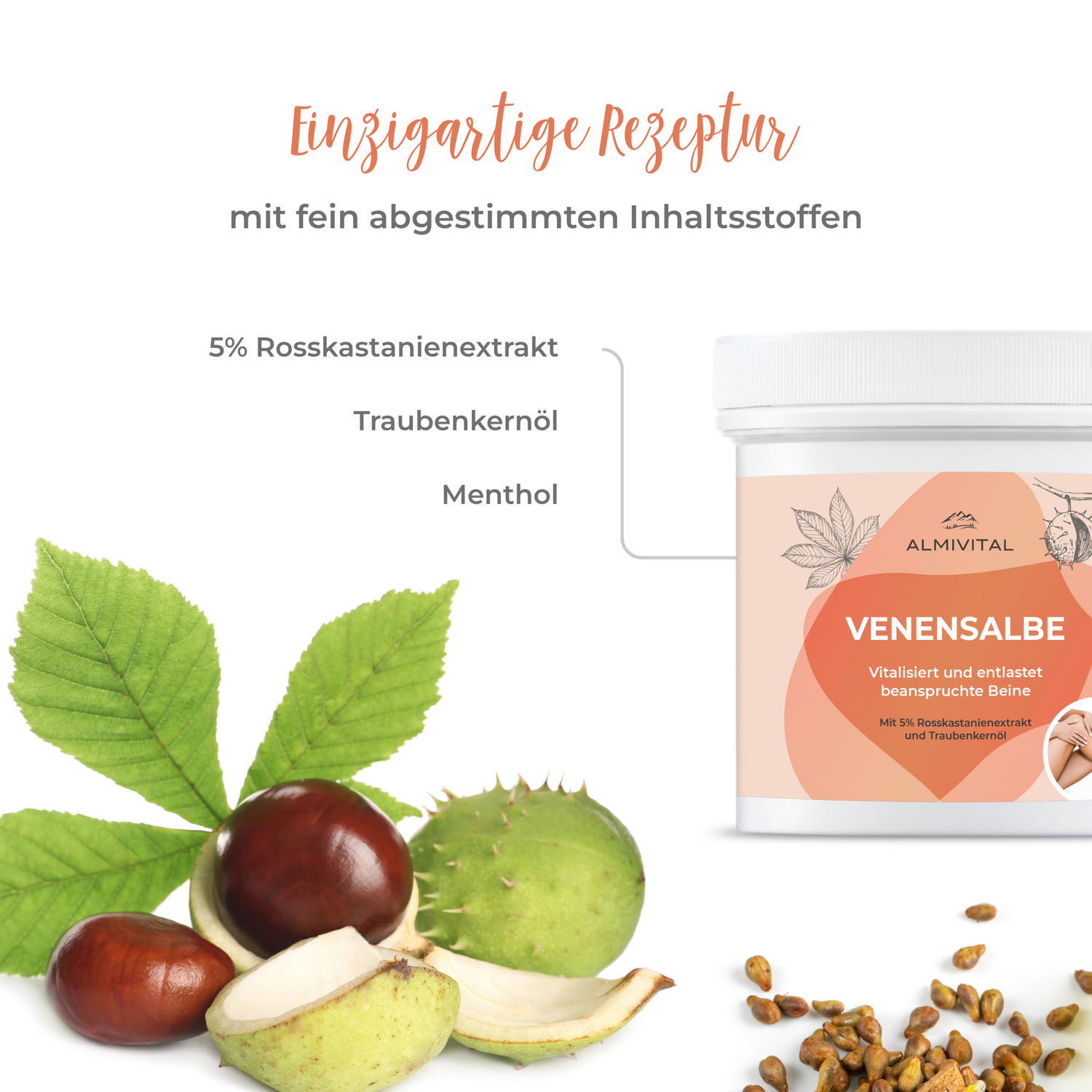 ALMIVITAL Venensalbe 250 ml – Leichte und entspannte Beine den ganzen Tag