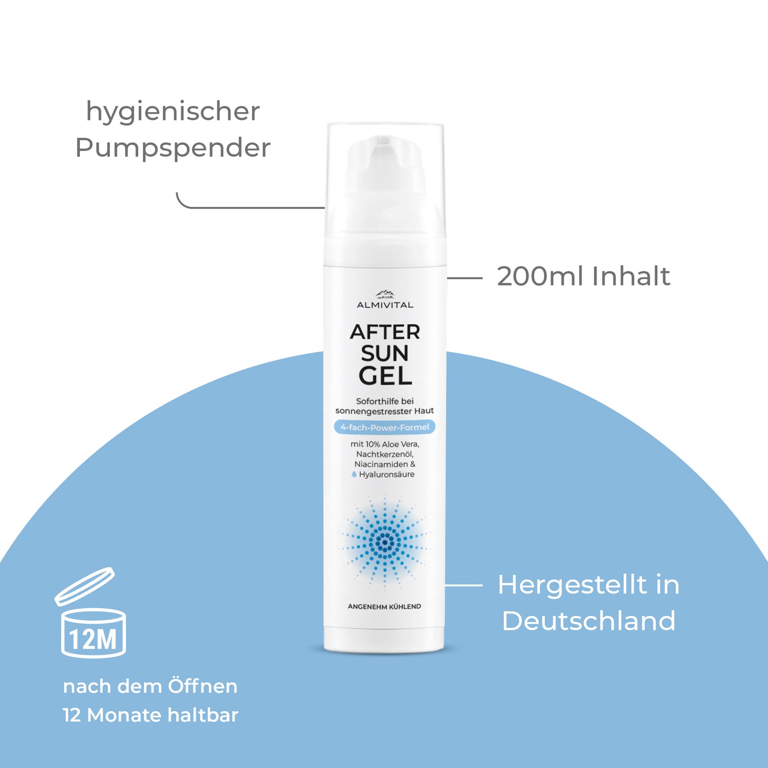 ALMIVITAL After Sun Gel – Sanfte Soforthilfe für sonnengestresste Haut 200ml