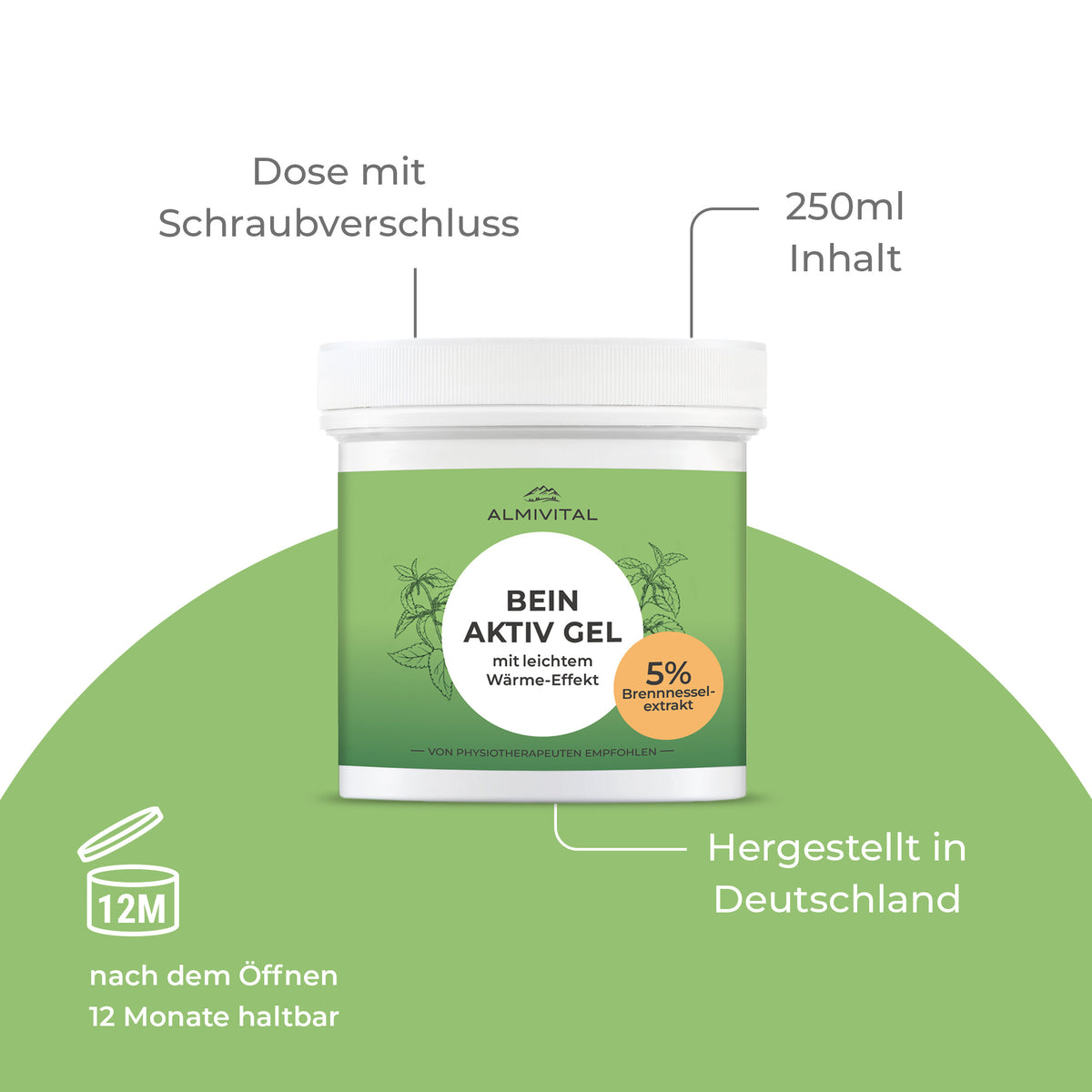 ALMIVITAL Bein Aktiv Gel mit Wärme-Effekt 250ml