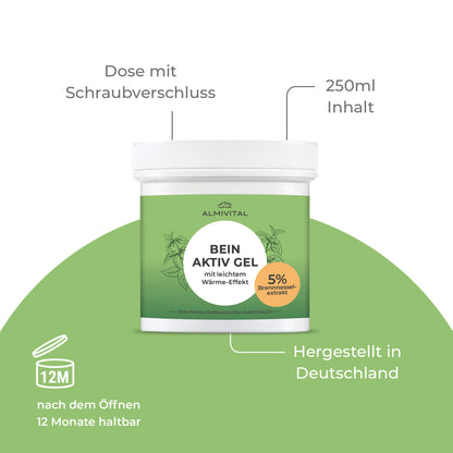 ALMIVITAL Bein Aktiv Gel mit Wärme-Effekt 250ml