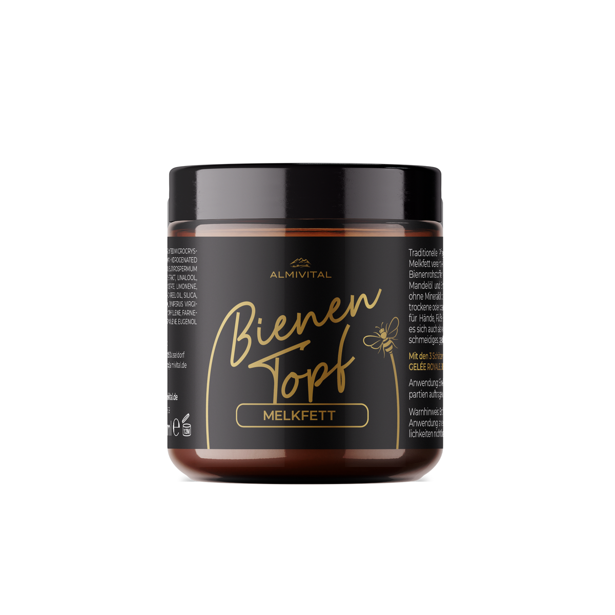 ALMIVITAL BienenTopf Melkfett mit Bienengift, Propolis &amp; Gelee Royale 250ml