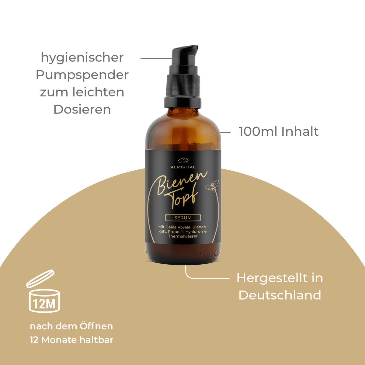 ALMIVITAL  BienenTopf Serum – Natürliche Kraft für Ihre Haut 100ml