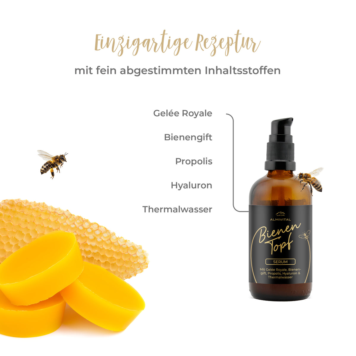 ALMIVITAL  BienenTopf Serum – Natürliche Kraft für Ihre Haut 100ml