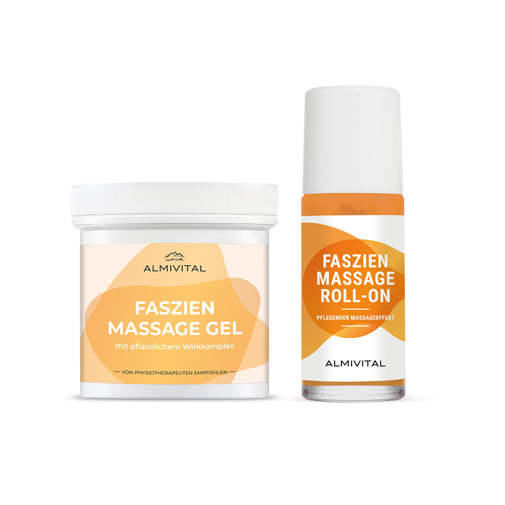 ALMIVITAL Faszien Set- Faszien Massage Gel 250ml und Faszien Roll On 50ml
