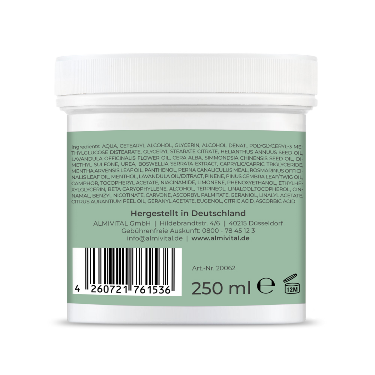 ALMIVITAL Finger &amp; Fußgelenk Salbe mit Zirbelkieferöl und MSM 250ml
