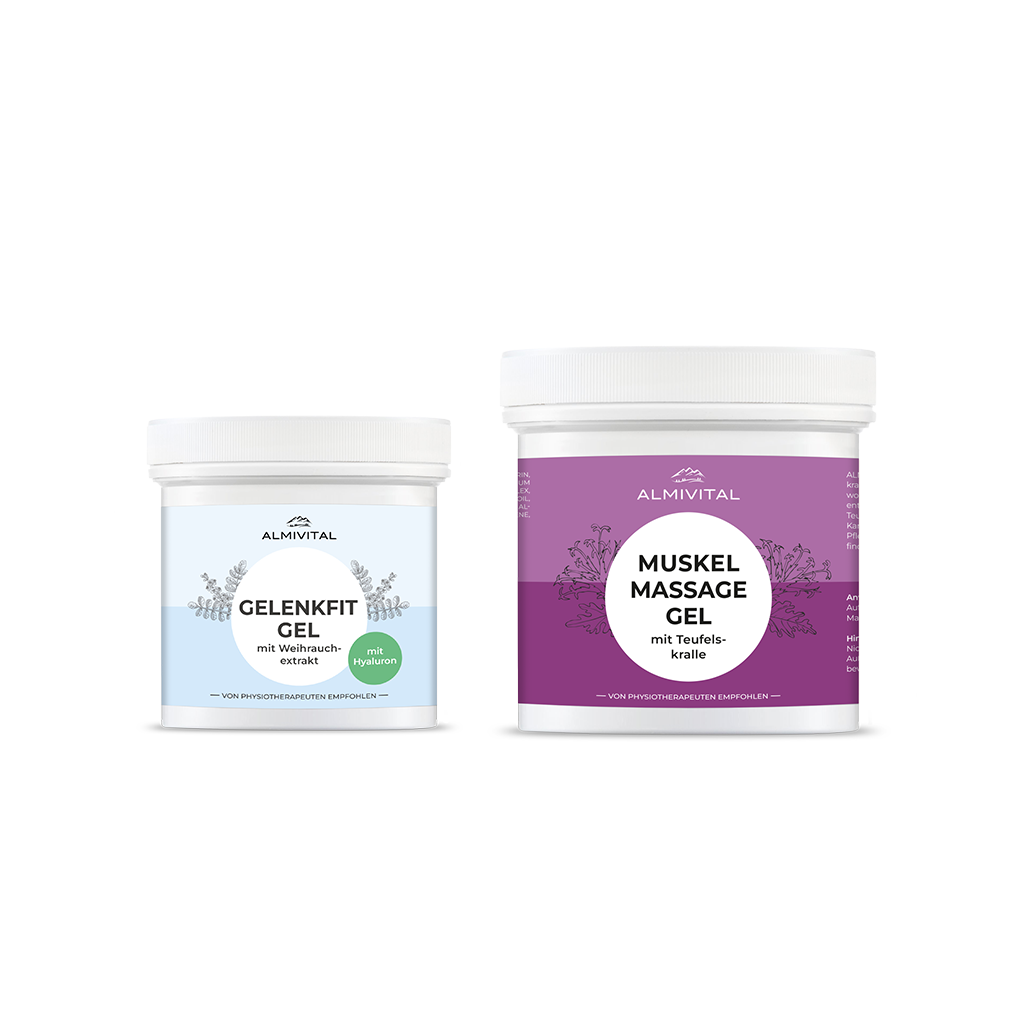 ALMIVITAL Gelenk und Muskel Set- Gelenkfit Gel 250ml und Muskel Massage Gel 500ml