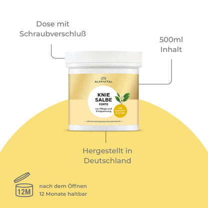 ALMIVITAL Kniesalbe FORTE 500 ml – Intensivpflege für stark beanspruchte Knie