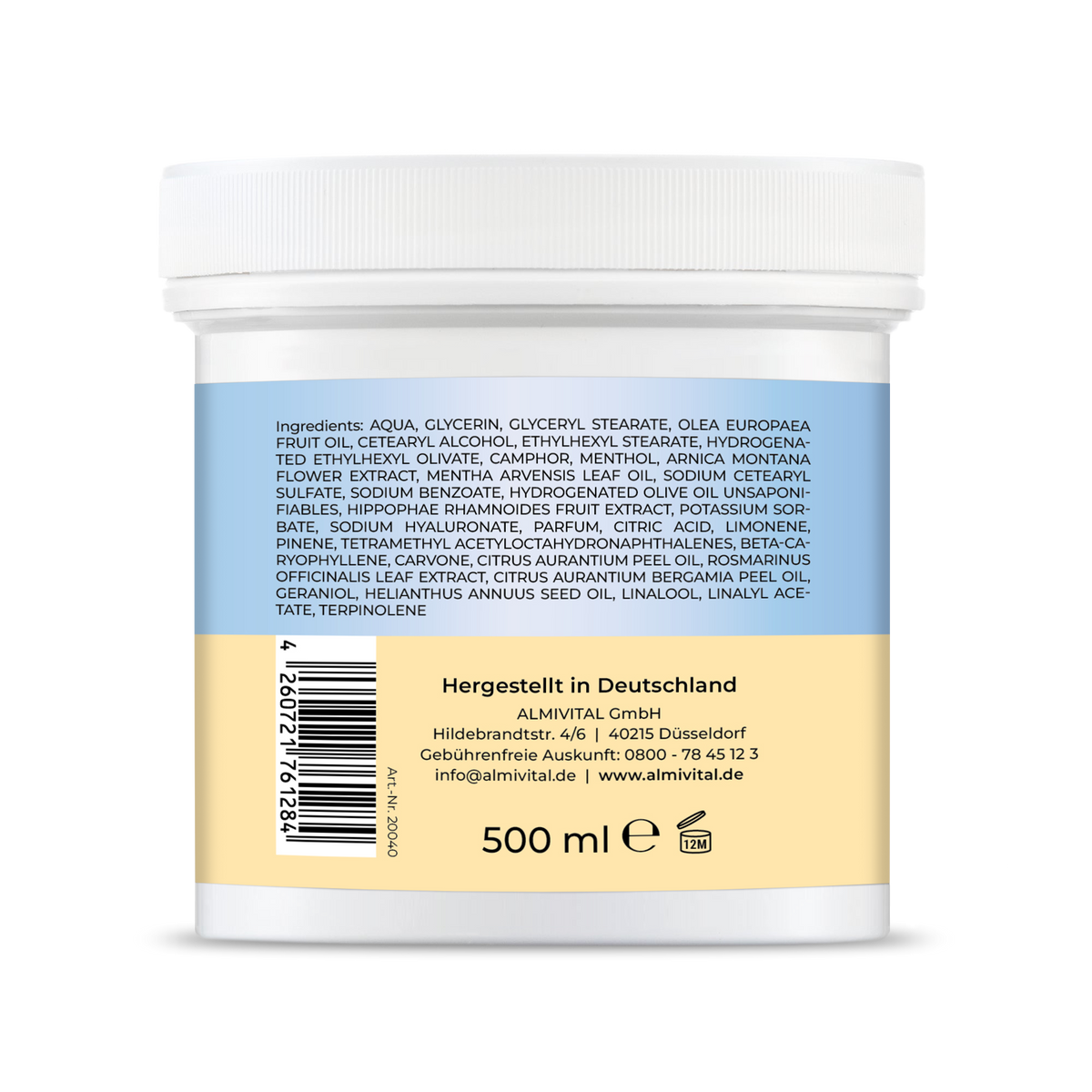 ALMIVITAL Kühlende Kniesalbe Forte – Pflege &amp; Frische für strapazierte Knie 500ml