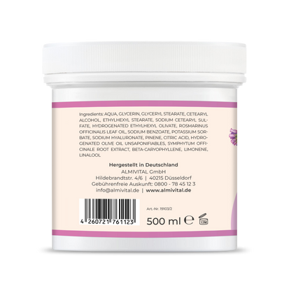 ALMIVITAL Nacken &amp; Schulter Salbe Forte mit  10% Beinwell &amp; Hyaluron – 500 ml XXL Pflege für Nacken &amp; Schultern