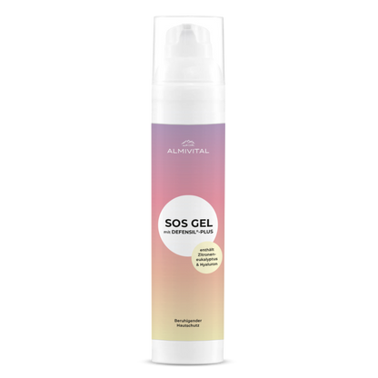 ALMIVITAL SOS Gel mit DEFENSIL®-PLUS 200 ml – Schnelle Hilfe bei Insektenstichen, Sonnenbrand, Rasurbrand &amp; Rosazea