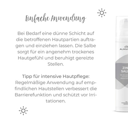 ALMIVITAL Zinksalbe 200 ml – Intensiver Schutz und Pflege für gereizte Haut