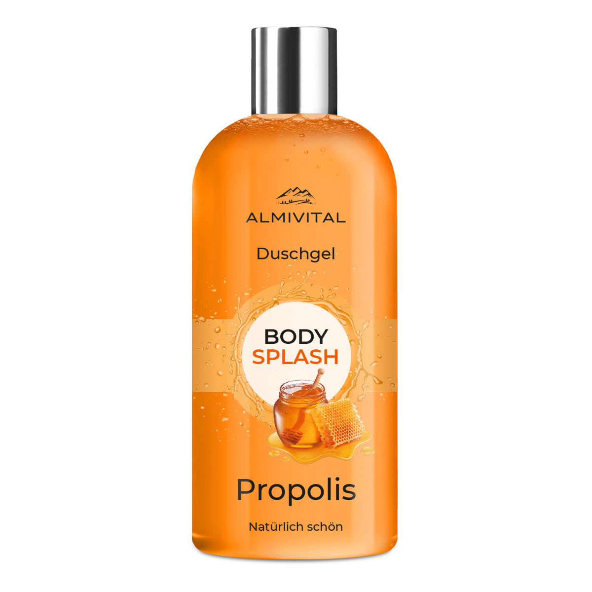 ALMIVITAL Bodysplash Bade- und Duschgel mit Propolis 500 ml – Beruhigende Pflege für gestresste Haut