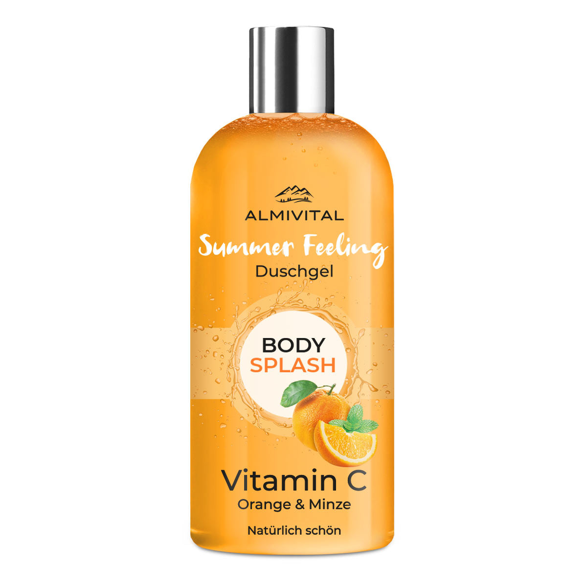 ALMIVITAL Bodysplash Summerfeeling Duschgel Orange &amp; Minze 500 ml – Erfrischende Pflege