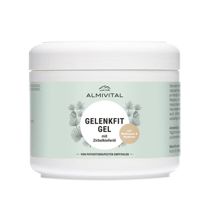 ALMIVITAL Gelenkfit Gel mit Zirbelkieferöl, Weihrauch und Hyaluron 500 ml