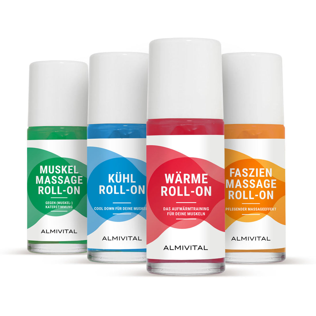 ALMIVITAL Roll-On Set – 4er-Set für gezielte Pflege und Entspannung (4 x 50 ml)