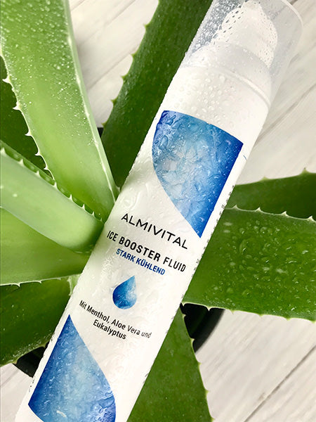 almivital ice booster fluid gel sonnenbrand kühlend menthol aloe vera